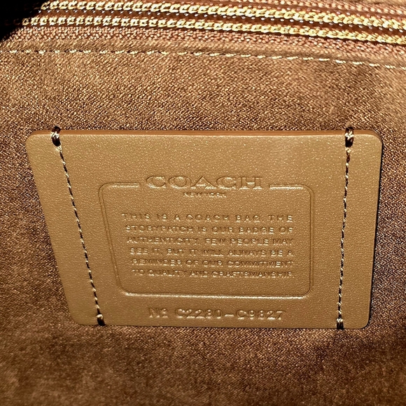 Coach Brief Deep Brown Signature Coated Canvas with Smooth Calf Skin Leather - Picture 5 of 5